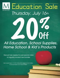 mardel education sale