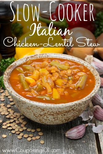 Slow Cooker Italian Chicken-Lentil Stew Recipe - Couponing 101